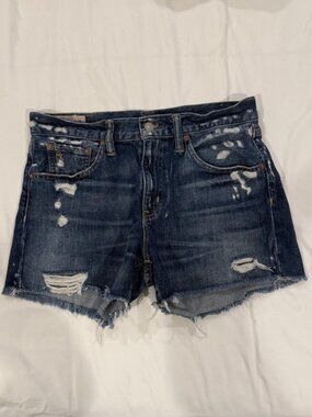 Polo Denim Shorts, Distressed, Size 27